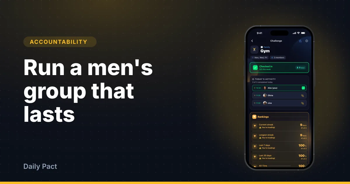 Men's Accountability Group: How to Start One (2027)