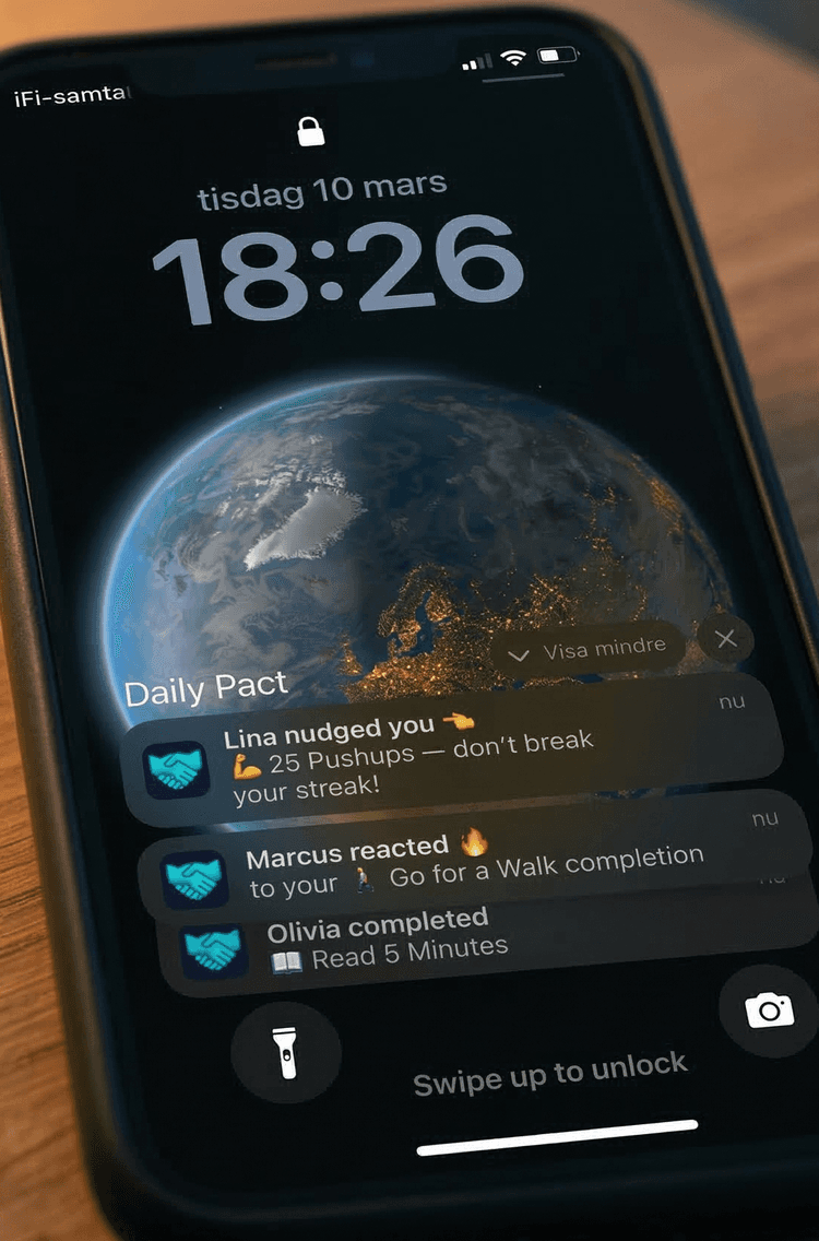 Daily Pact push notification